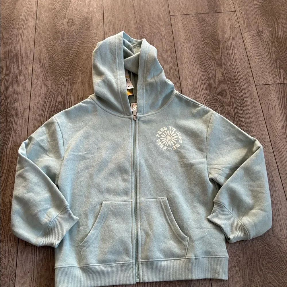 Roxy girls graphic zip up sweater